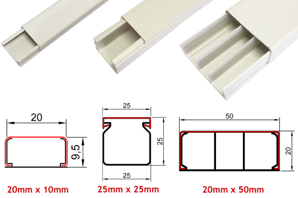 CANALETAS APARENTE DE PVC